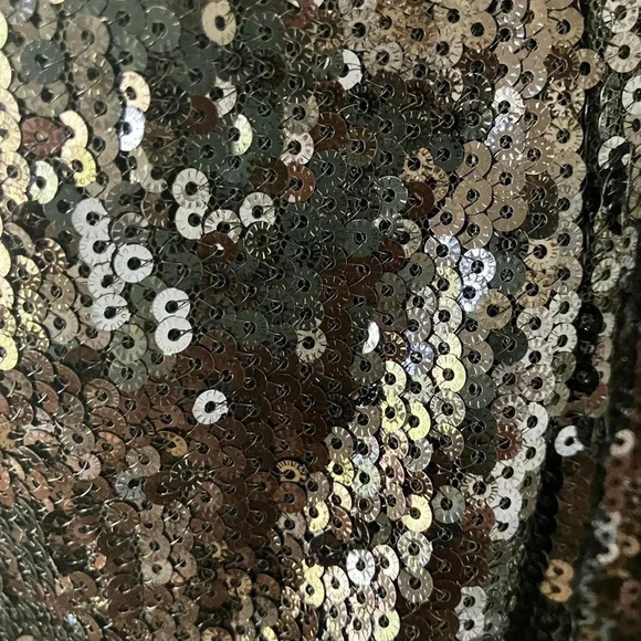 NWT TOCCIN NY Black Sequin Cutout Mesh Sleeveless Mini Cocktail Dress (4) - Picture 6 of 8